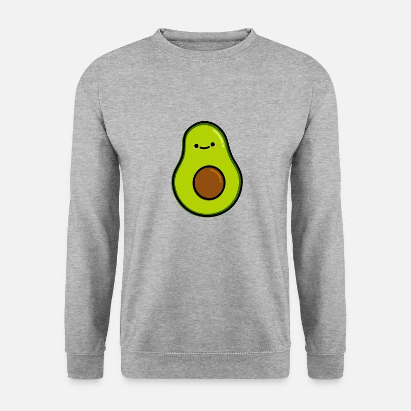 Süße Avocado - Unisex Pullover - Weißgrau meliert