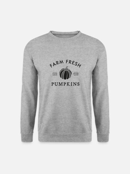 Pumpkins Kürbisse Farm Fresh Pumpkins - Unisex Pullover - Weißgrau meliert