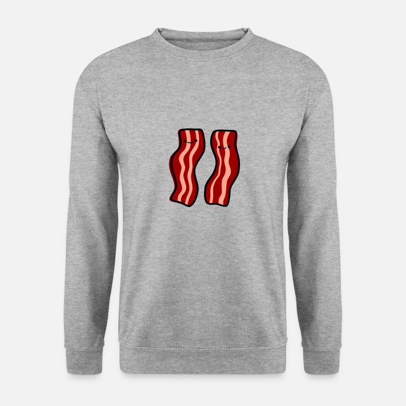 Glücklicher Speck - Unisex Pullover - Weißgrau meliert