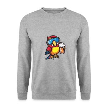 Bière après-ski Papagai - Sweat-shirt Unisexe - gris chiné - Devant - Alina (178cm) & Michal (187cm)