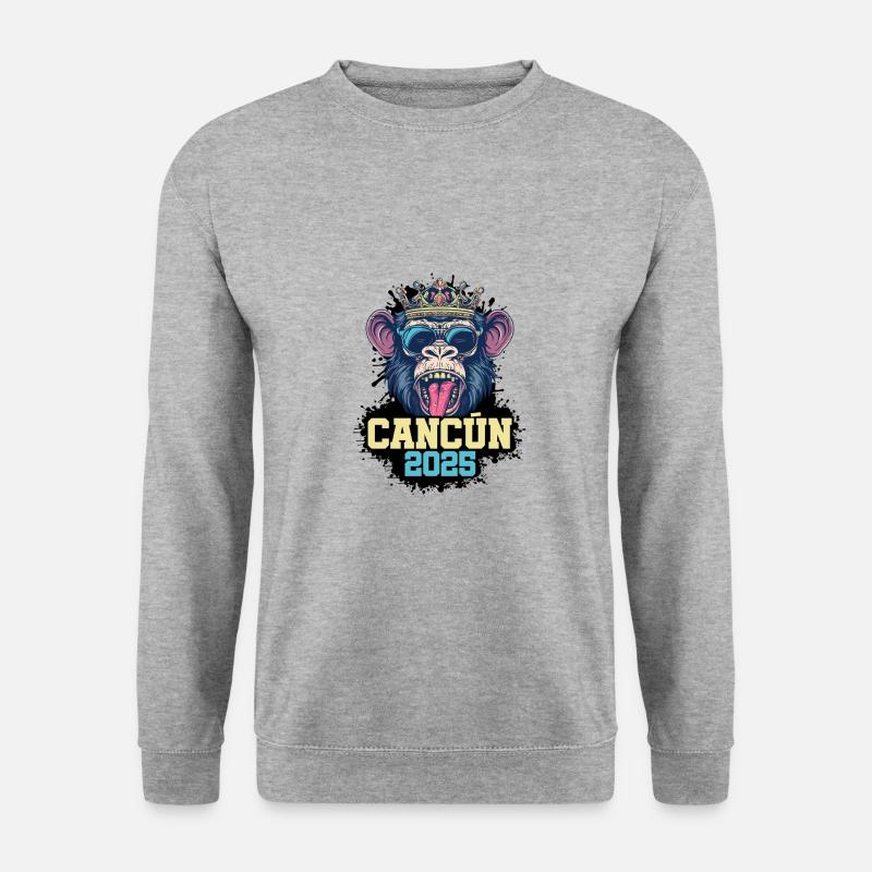 Cancun 2025 Monkey - Unisex Sweatshirt - salt & pepper