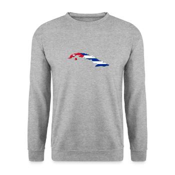 CUBA - Sweat-shirt Unisexe - gris chiné - Devant - Alina (178cm) & Michal (187cm)