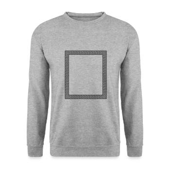 Frame Decoration Ornament - Unisex Sweatshirt - salt & pepper - Front - Alina (178cm) & Michal (187cm)