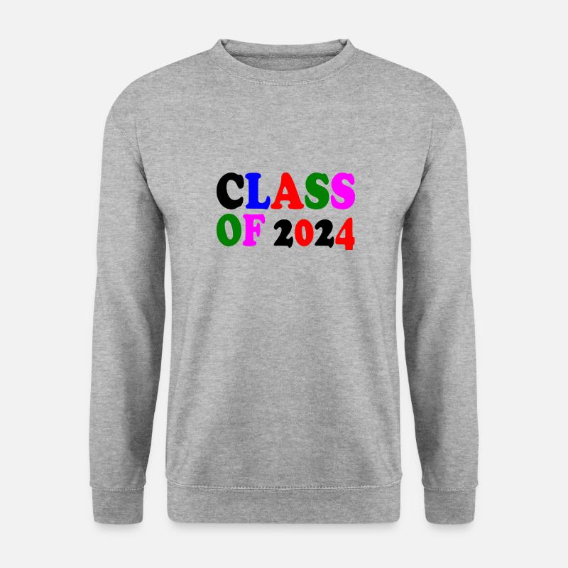 Class of 2024 - Unisex Pullover - Weißgrau meliert