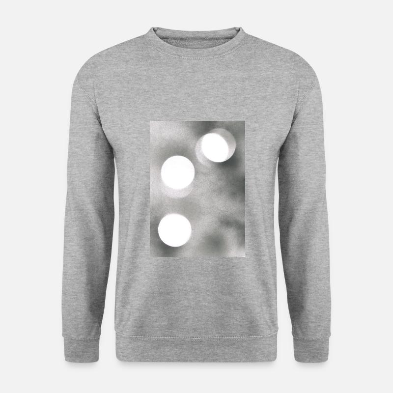 Abstrakte Kreise - 1 - Unisex Pullover - Weißgrau meliert
