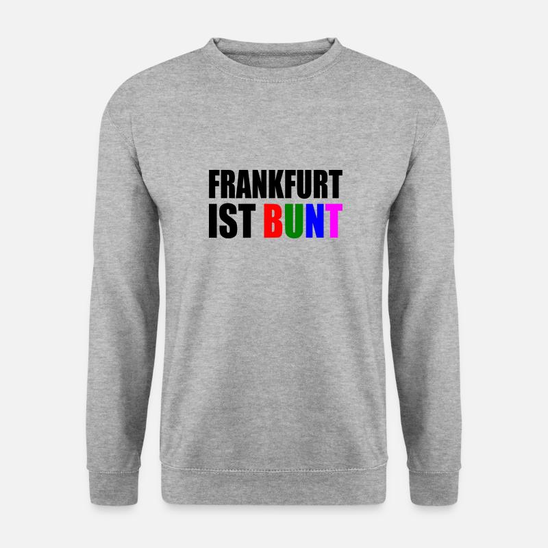 Frankfurt ist bunt - Unisex Pullover - Weißgrau meliert