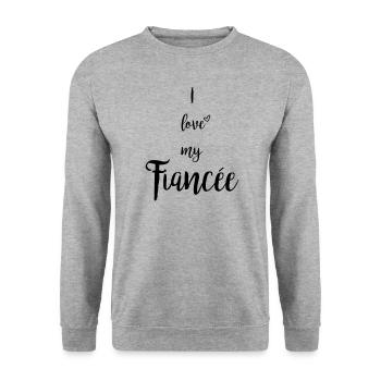 j'aime ma fiancée - Sweat-shirt Unisexe - gris chiné - Devant - Alina (178cm) & Michal (187cm)