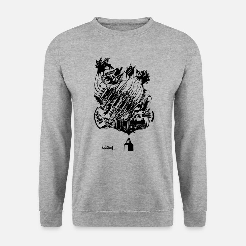 Königreich Bleistifte - Unisex Pullover - Weißgrau meliert