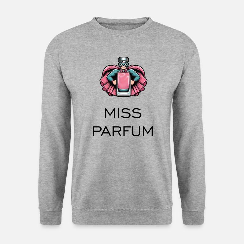 Miss Parfum - Superheldin - Unisex Pullover - Weißgrau meliert