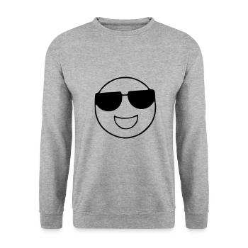 Emoji Sketch Lunettes de soleil noir - Sweat-shirt Unisexe - gris chiné - Devant - Alina (178cm) & Michal (187cm)