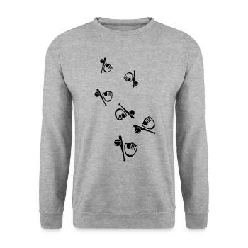 Base-ball - Sweat-shirt Unisexe - gris chiné - Devant - Alina (178cm) & Michal (187cm)