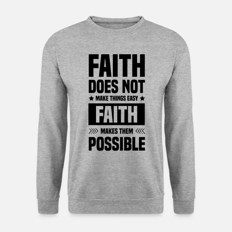 bibel glaube - Unisex Pullover - Weißgrau meliert