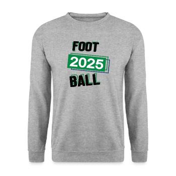 Football Spieler Team Turnier Mannschaft in 2025 - Unisex Pullover - Weißgrau meliert - Vorne - Alina (178cm) & Michal (187cm)