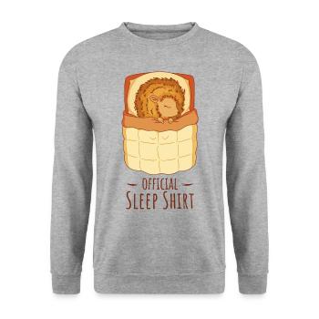 Chemise de sommeil officielle Hedgehog pour les fans de Hedgeho - Sweat-shirt Unisexe - gris chiné - Devant - Alina (178cm) & Michal (187cm)