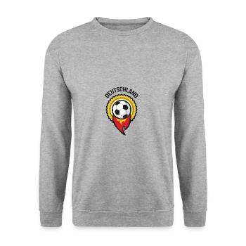 Allemagne Football Nation cadeau Patriot - Sweat-shirt Unisexe - gris chiné - Devant - Alina (178cm) & Michal (187cm)