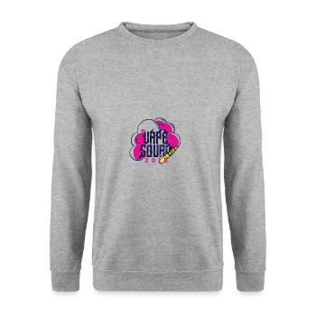 Vape Gang 2018 - Shisha Smoke Geschenk Dampfen - Unisex Pullover - Weißgrau meliert - Vorne - Alina (178cm) & Michal (187cm)
