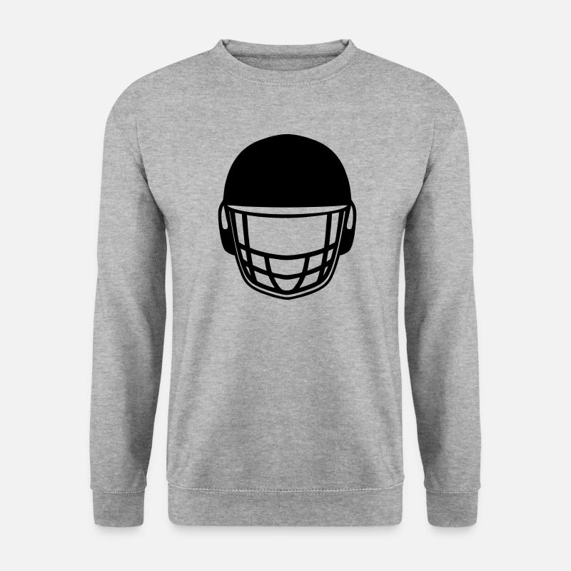 Cricket-Helm-Logo - Unisex Pullover - Weißgrau meliert