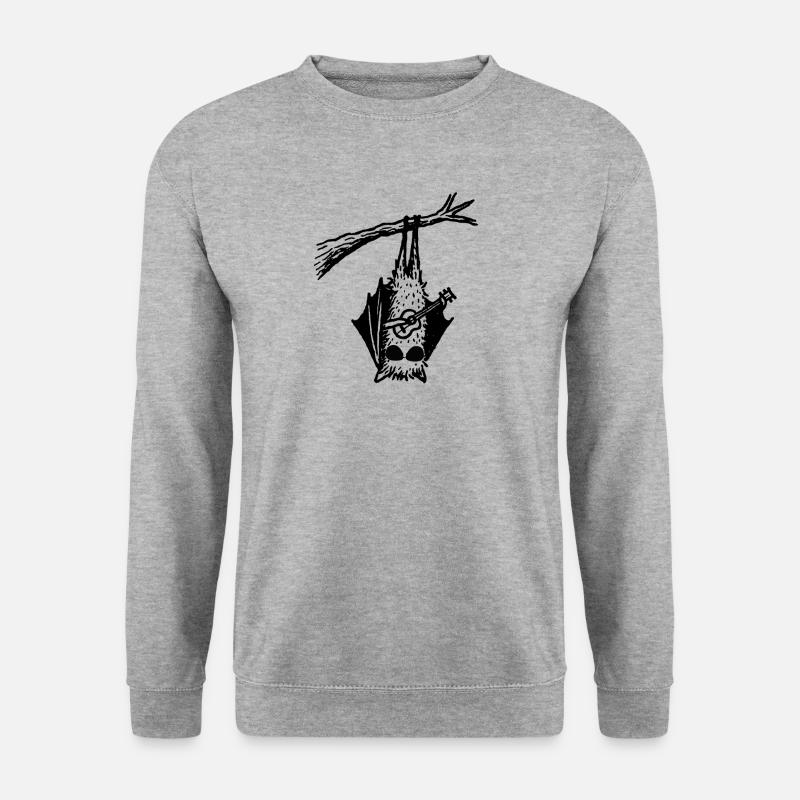 Bat with ukulele - Unisex Sweatshirt - salt & pepper