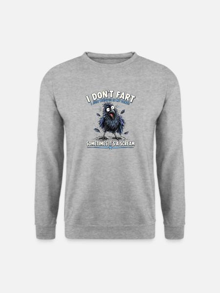 I Dont Fart - Unisex Pullover - Weißgrau meliert