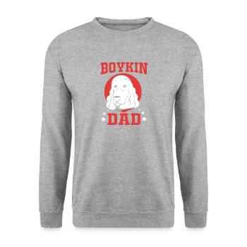 Boykin Spaniel - Unisex Pullover - Weißgrau meliert - Vorne - Alina (178cm) & Michal (187cm)