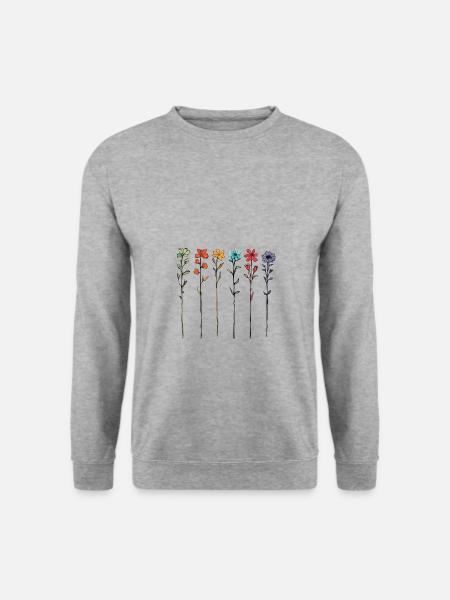 Subtle watercolour flowers - Unisex Sweatshirt - salt & pepper