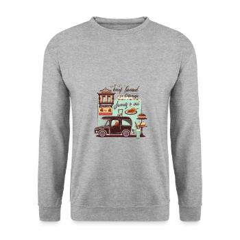 Boulangerie et boulangerie : une délicieuse combinaison - Sweat-shirt Unisexe - gris chiné - Devant - Alina (178cm) & Michal (187cm)