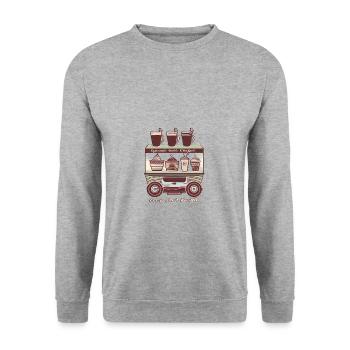Boulangerie et boulangerie : une délicieuse combinaison - Sweat-shirt Unisexe - gris chiné - Devant - Alina (178cm) & Michal (187cm)