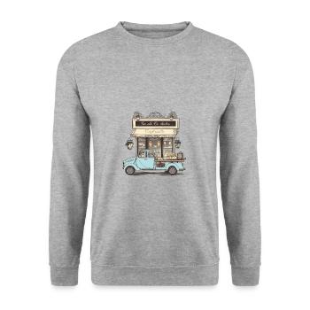 Boulangerie et boulangerie : une délicieuse combinaison - Sweat-shirt Unisexe - gris chiné - Devant - Alina (178cm) & Michal (187cm)