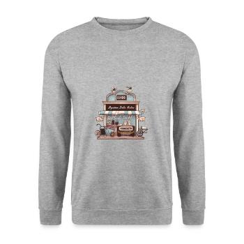 Boulangerie et boulangerie : une délicieuse combinaison - Sweat-shirt Unisexe - gris chiné - Devant - Alina (178cm) & Michal (187cm)