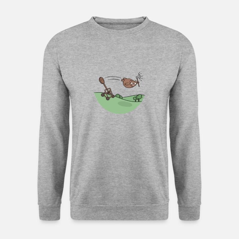 Baerenkatapult - Unisex Pullover - Weißgrau meliert