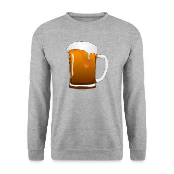 German Beer - Unisex Sweatshirt - salt & pepper - Front - Alina (178cm) & Michal (187cm)