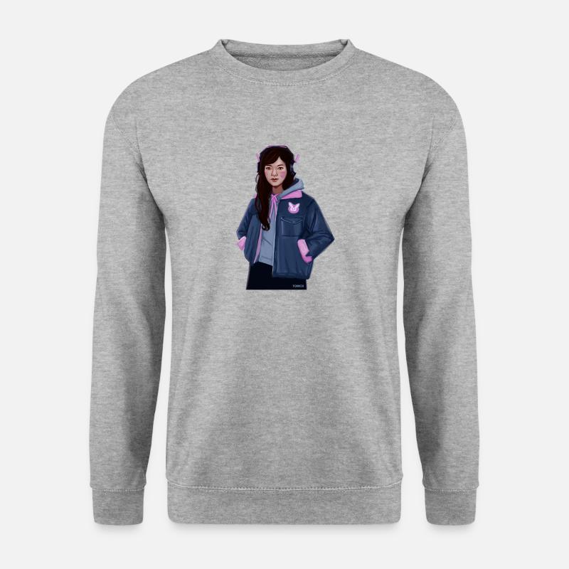 D Va - Unisex Pullover - Weißgrau meliert