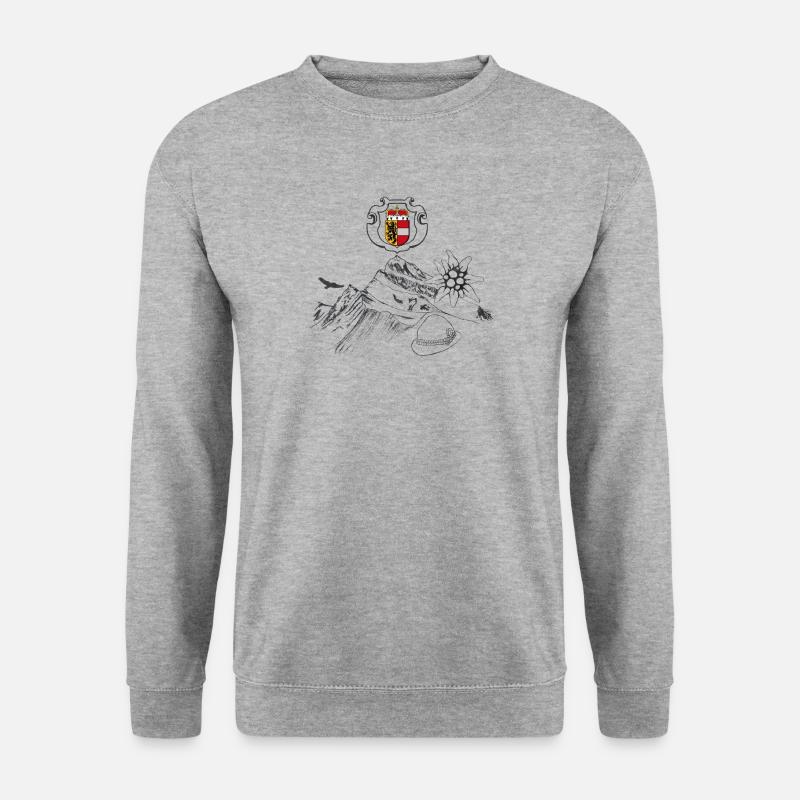 Salzburger Heimat - Unisex Pullover - Weißgrau meliert