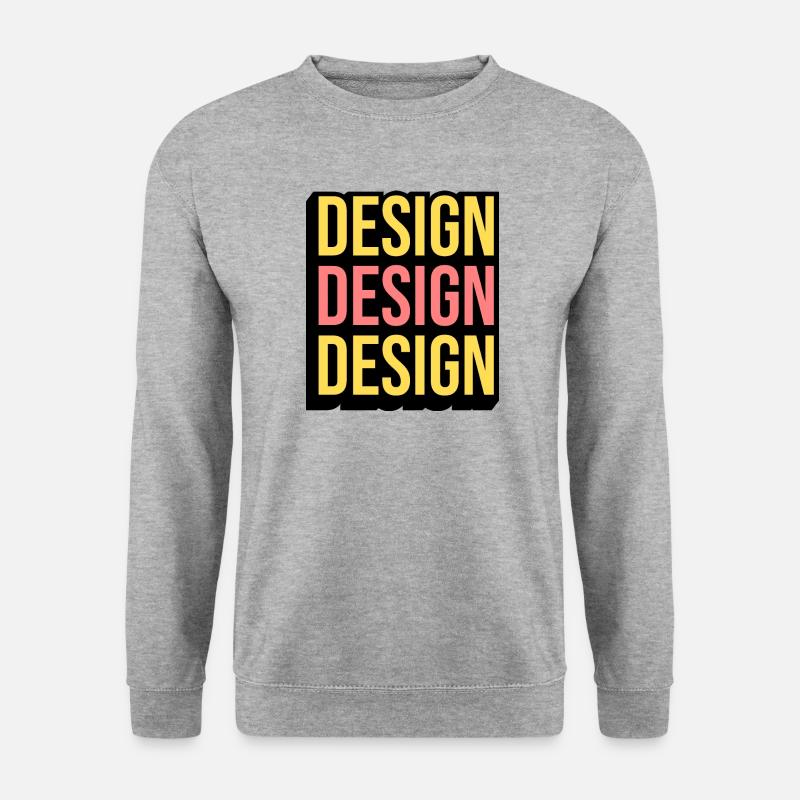 Cooles Design - Unisex Pullover - Weißgrau meliert