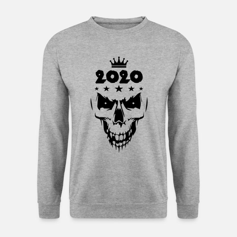 2020 Totenkopf - Unisex Pullover - Weißgrau meliert