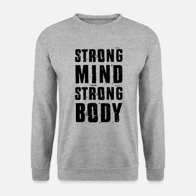 fitness mind - Unisex Pullover - Weißgrau meliert