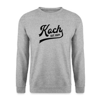 Ausbildung Koch 2024 Kochausbildung Kochlehrling - Unisex Pullover - Weißgrau meliert - Vorne - Alina (178cm) & Michal (187cm)