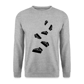 Cake cheesecake icon - Unisex Sweatshirt - salt & pepper - Front - Alina (178cm) & Michal (187cm)
