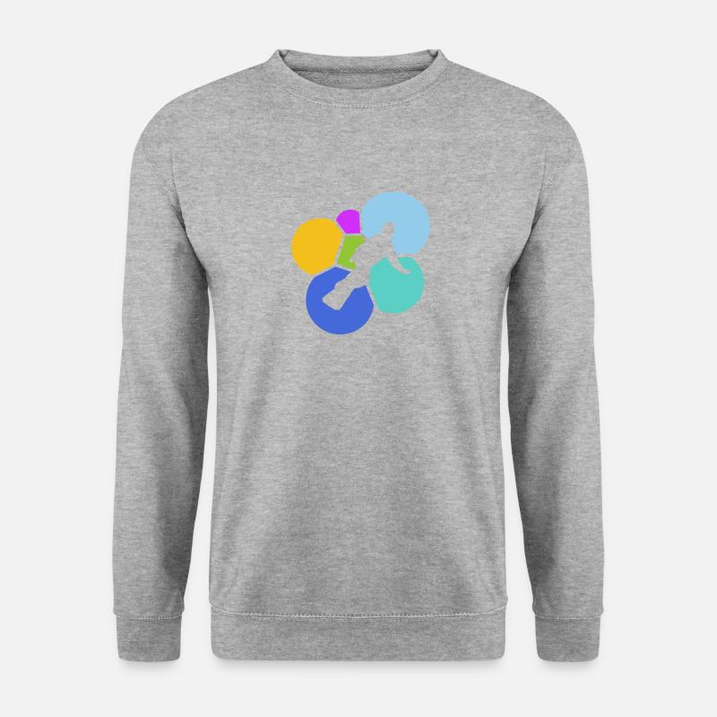 Snowboard Snowboardfahrer Wintersport - Unisex Pullover - Weißgrau meliert