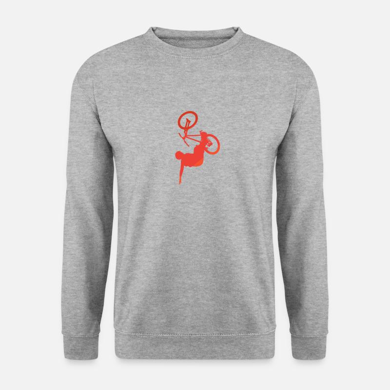 Mountainbiking Trail - Unisex Pullover - Weißgrau meliert