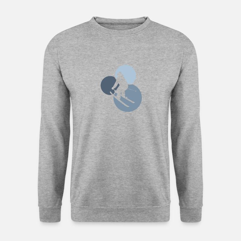 Ski Ski - Unisex Pullover - Weißgrau meliert