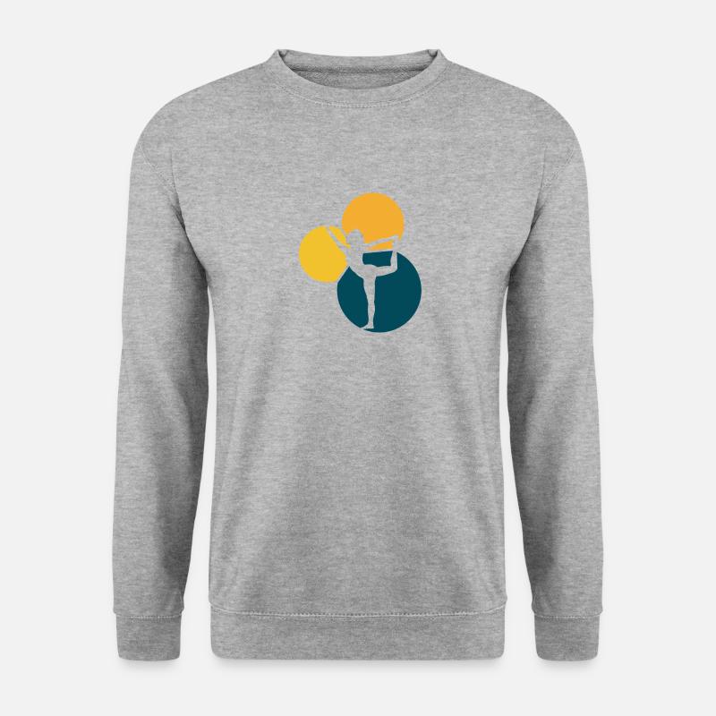 Power Meditation Pilates - Unisex Pullover - Weißgrau meliert