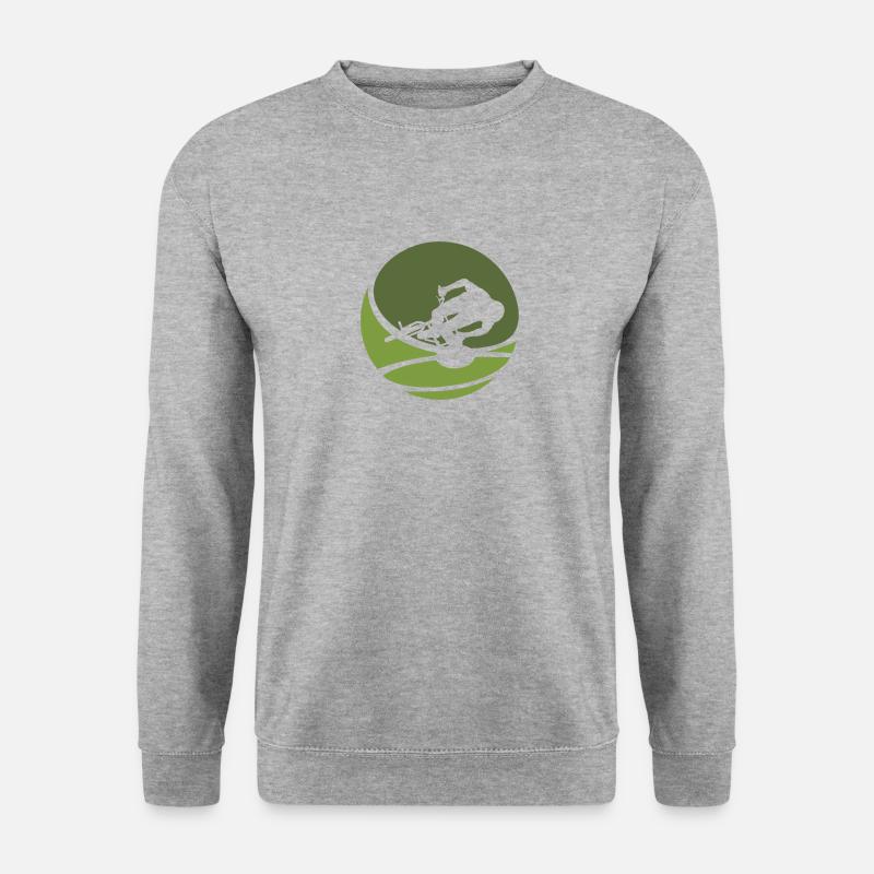 MTB MTB Mountainbike - Unisex Pullover - Weißgrau meliert