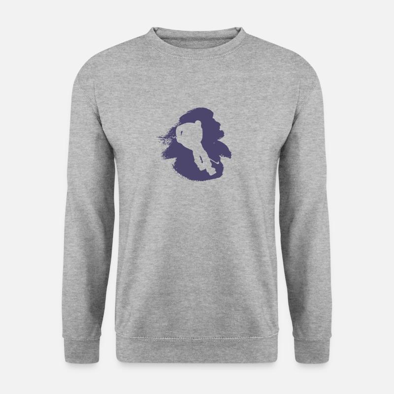 Eishockey Puck Puck - Unisex Pullover - Weißgrau meliert