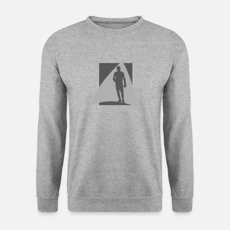 Boxer Boxkampf - Unisex Pullover - Weißgrau meliert