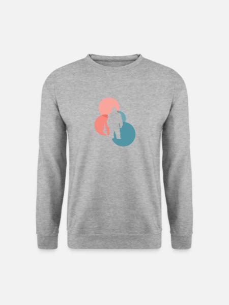 Big foot Big foot Big foot Yeti - Unisex Pullover - Weißgrau meliert