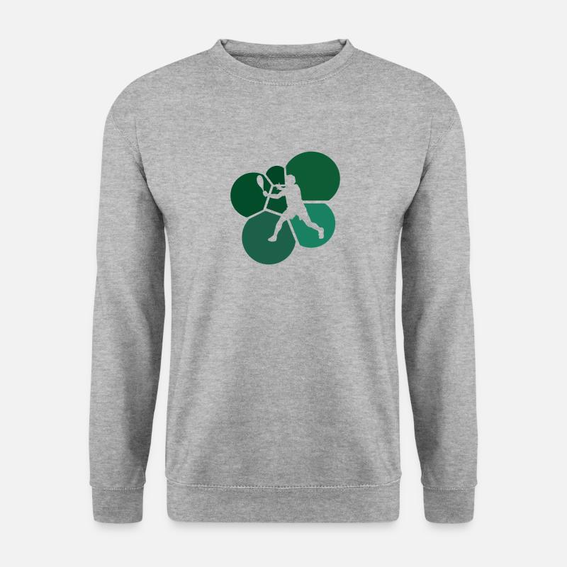 Squashschläger Schläger Schläger - Unisex Pullover - Weißgrau meliert