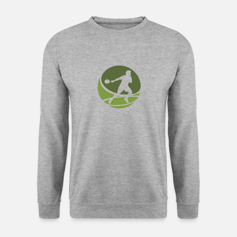 Schläger Squash Squashspieler Schläger - Unisex Pullover - Weißgrau meliert