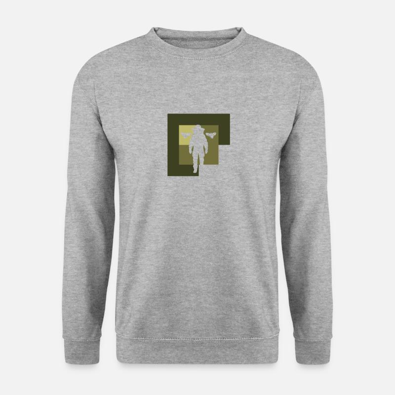 Imker Wabe Bienen - Unisex Pullover - Weißgrau meliert