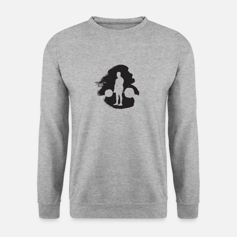 Bodybuilder Gym Bodybuilder - Unisex Pullover - Weißgrau meliert